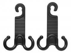 PROPLUS κρεμάστρα αυτοκινήτου 240179 για το προσκέφαλο, μαύρη, 2τμχ