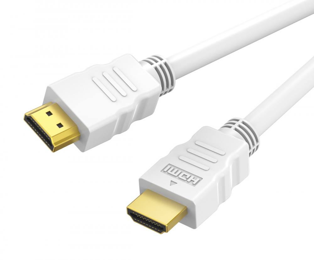 CABLETIME καλώδιο HDMI CT-HE19G με Ethernet, 4K/60Hz, 18 Gbps, 1m, λευκό