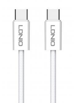 LDNIO καλώδιο USB-C LC901C, 65W PD, 480Mbps, 1m, λευκό