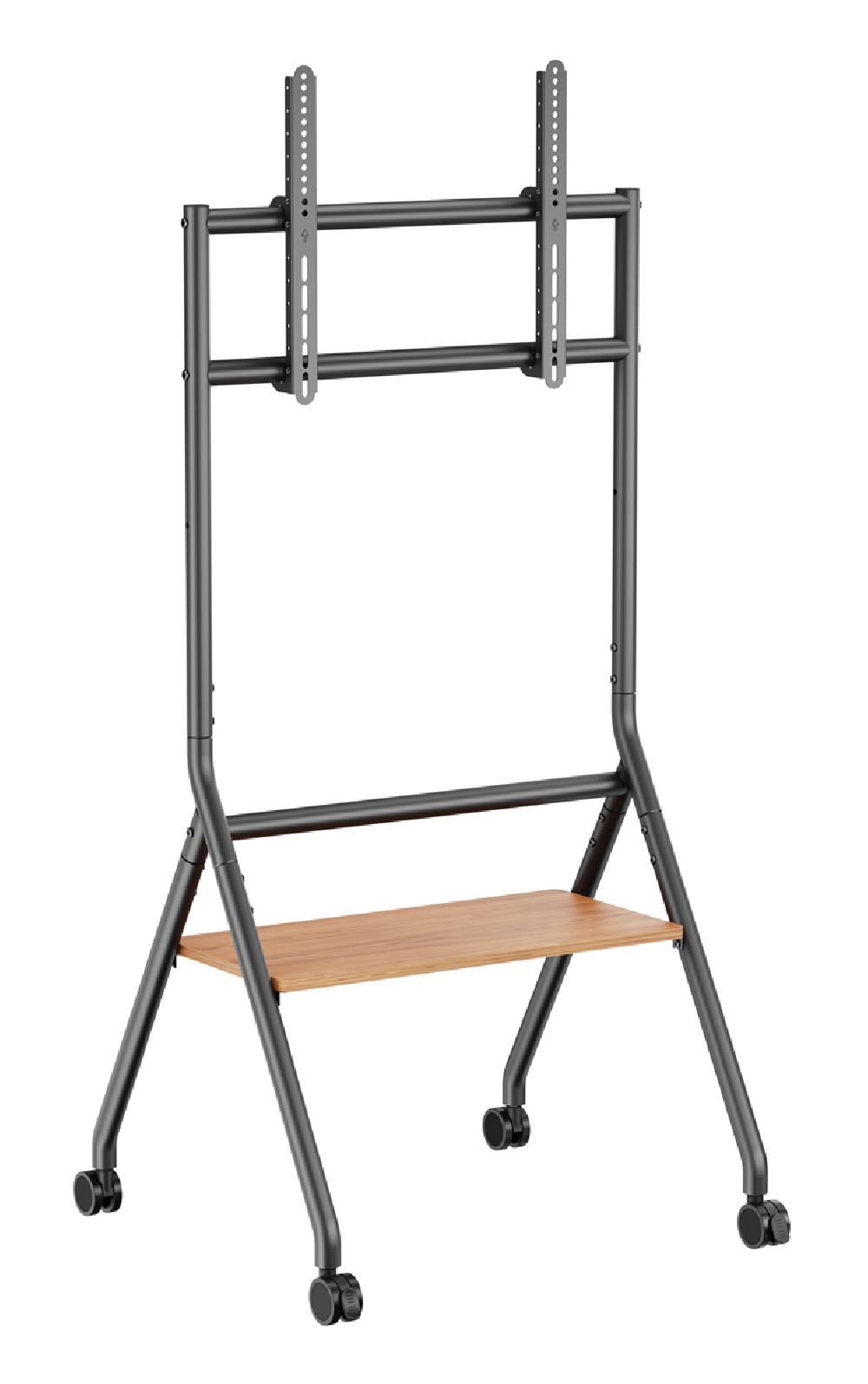 BRATECK βάση τηλεόρασης δαπέδου TTF13E-46FW, 37-86", έως 80kg, με ράφι & ροδάκια