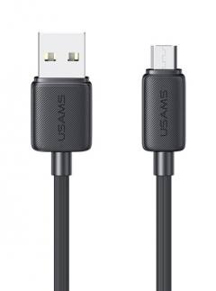 USAMS καλώδιο micro USB σε USB US-SJ690, 2A, 480Mbps, 1m, μαύρο