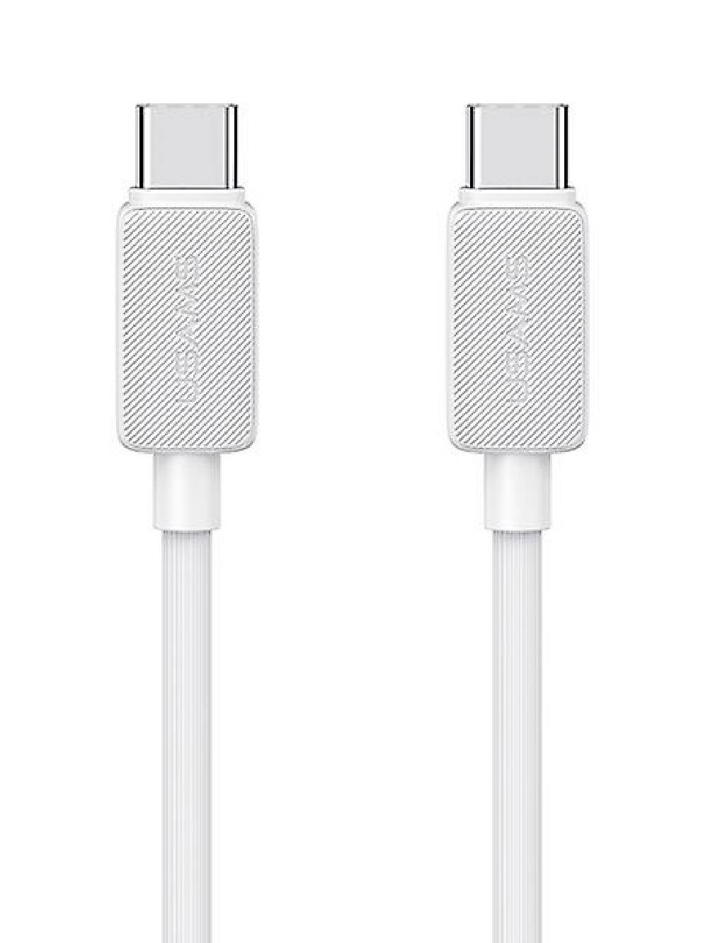 USAMS καλώδιο USB-C σε USB-C US-SJ691, 60W, 480Mbps, 1m, λευκό