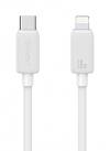 USAMS καλώδιο Lightning σε USB-C US-SJ692, 30W, 480Mbps, 1m, λευκό
