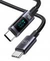 USAMS καλώδιο USB-C σε USB-C US-SJ671, 100W, 480Mbps, 1.2m, μαύρο