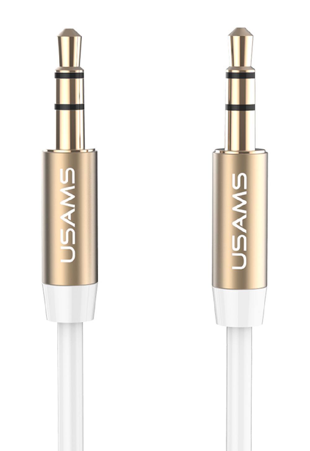 USAMS καλώδιο ήχου 3.5mm YP-01, AUX, 1m, λευκό