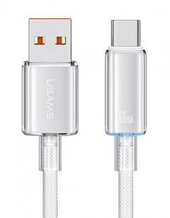 USAMS καλώδιο USB-C σε USB US-SJ658, 66W, 480Mbps, 1.2m, λευκό