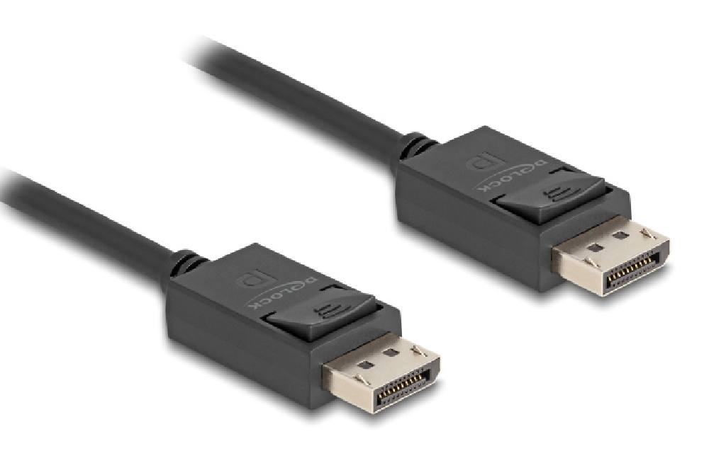 DELOCK καλώδιο DisplayPort 2.1 80493 8K/60Hz 4K/120Hz 40 Gbps, 2m, μαύρο