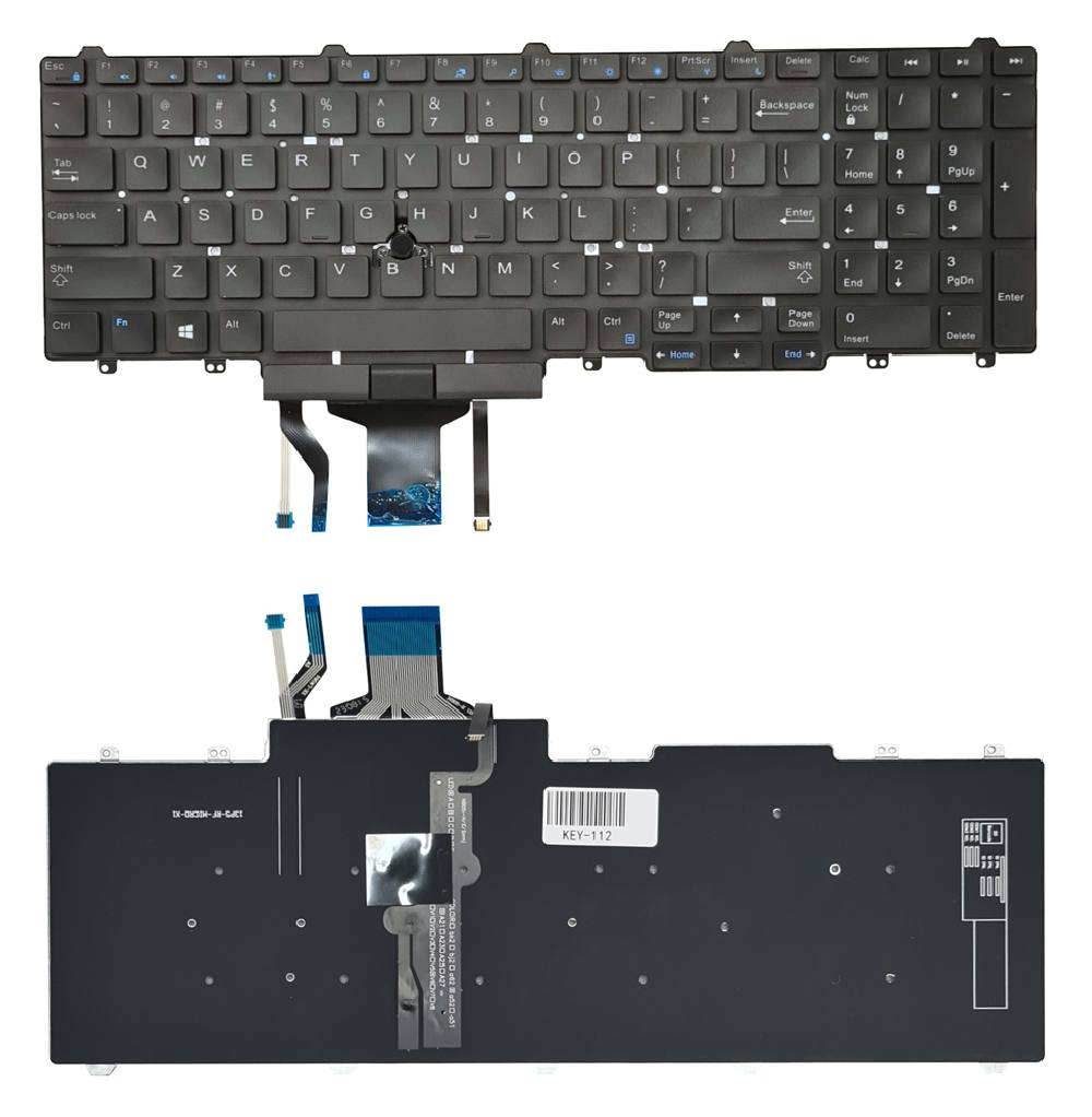 Πληκτρολόγιο για Dell Latitude 5580/E5550 KEY-112 με trackpoint, μαύρο