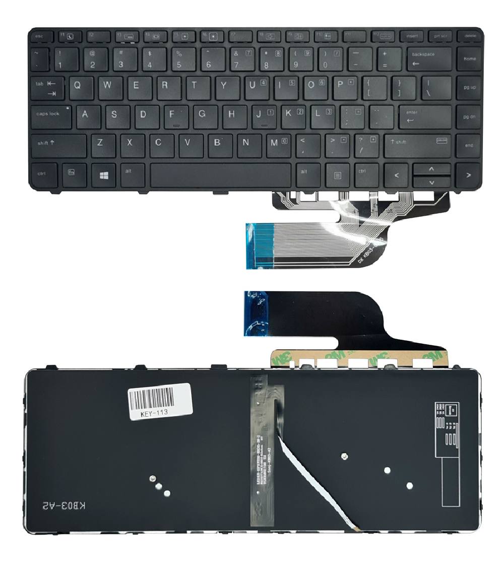 Πληκτρολόγιο για HP ProBook 640 G3/G2 KEY-113 με backlight, μαύρο