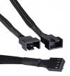 POWERTECH καλώδιο 4-pin pwm σε 2x 4-pin pwm CAB-W048, 0.15m, μαύρο