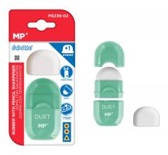 MP γόμα & ξύστρα με κάδο PG236-02-GN με ανταλλακτική γόμα, πράσινη