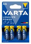 VARTA αλκαλικές μπαταρίες Longlife Power, AA/LR6, 1.5V, 4τμχ
