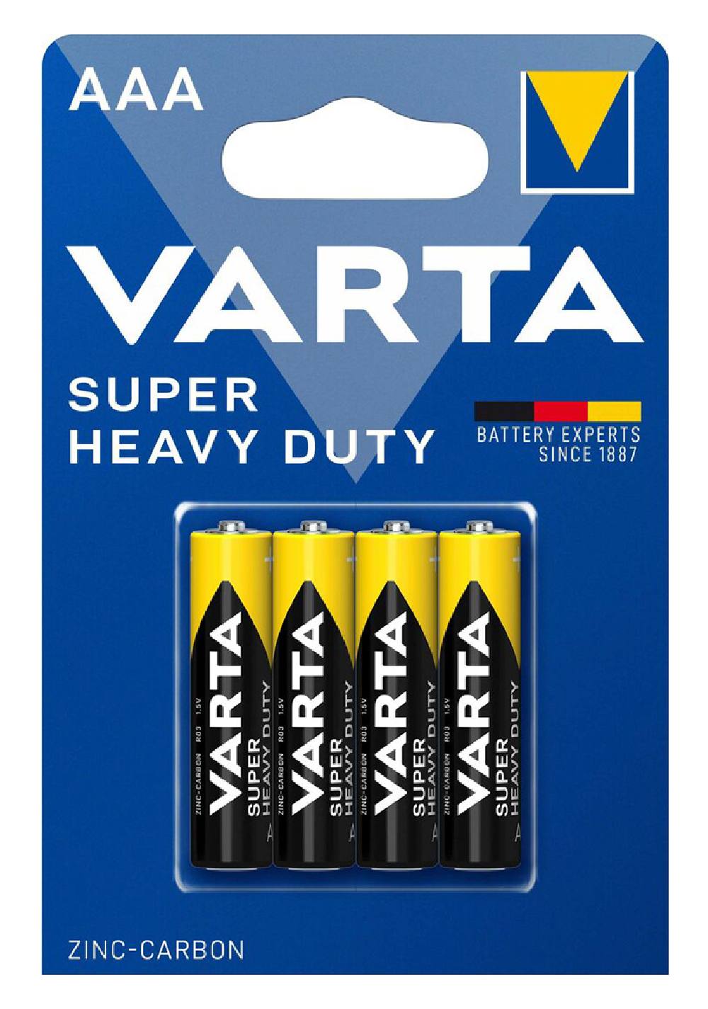 VARTA μπαταρίες Zinc Carbon Super Heavy Duty, AAA/R03, 1.5V, 4τμχ