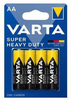 VARTA μπαταρίες Zinc Carbon Super Heavy Duty, AA/R6P, 1.5V, 4τμχ