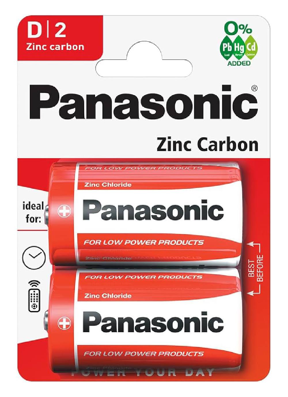 PANASONIC μπαταρίες Zinc Carbon, D/R20, 1.5V, 2τμχ