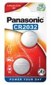 PANASONIC μπαταρία λιθίου, CR2032, 3V, 2τμχ