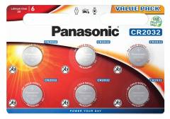 PANASONIC μπαταρία λιθίου, CR2032, 3V, 6τμχ
