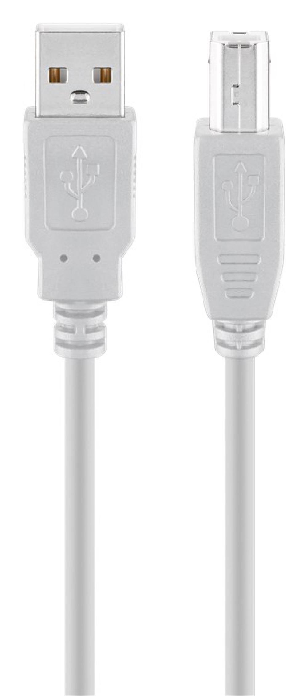 GOOBAY καλώδιο USB σε USB Type B 68714, 5m, 480Mbps, γκρι