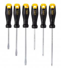 DELI σετ κατσαβίδια DL620006, 3x ίσια & 3x σταυρωτά, μαγνητικά, 6τμχ