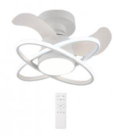 POWERTECH ανεμιστήρας οροφής HLL-0177 με LED φως, 96W, Φ60x28cm, λευκός