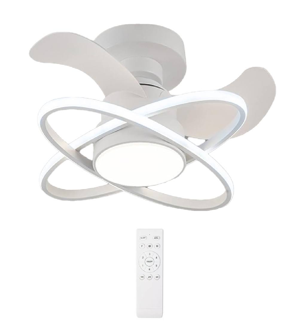 POWERTECH ανεμιστήρας οροφής HLL-0177 με LED φως, 96W, Φ60x28cm, λευκός