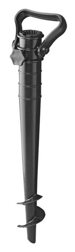 PROPLUS βάση ομπρέλας παραλίας 360819, κοντάρι διαμέτρου 25-36mm, μαύρη