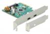 DELOCK κάρτα επέκτασης PCI Express x4 σε 2x USB-C 90397, 10 Gbps