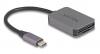 DELOCK card reader 91009 για SD & micro SD, USB-C, 5 Gbps, γκρι