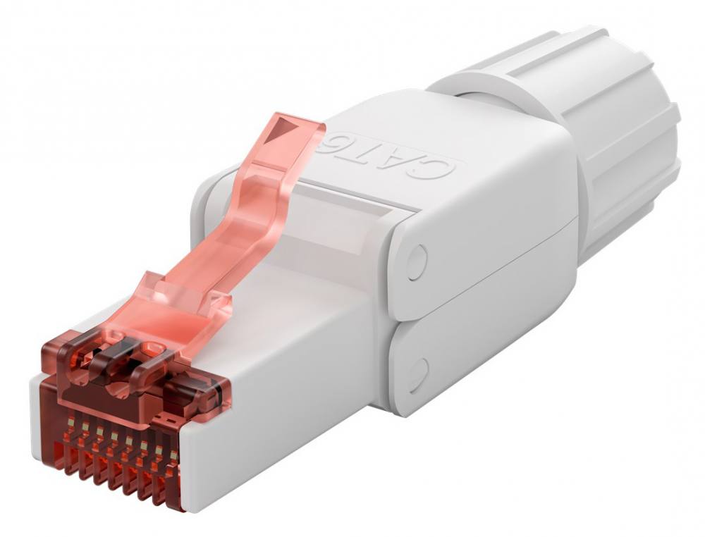 GOOBAY βύσμα RJ45 65942, CAT 6 UTP, tool-free, λευκό