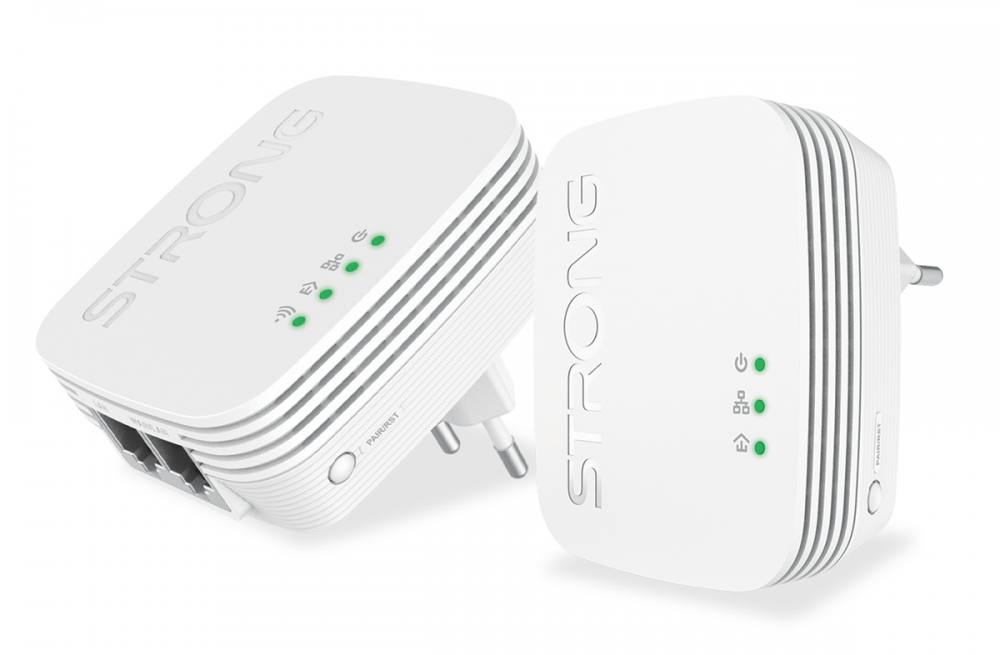 STRONG Powerline Kit POWERLWF600DUOMINI, 600Mbps, 300Mbps WiFi, 2τμχ