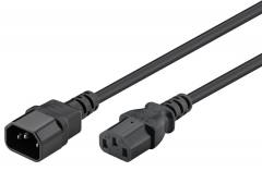 GOOBAY καλώδιο προέκτασης τροφοδοσίας 95124, 0.75mm², 0.5m, μαύρο