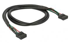 DELOCK καλώδιο USB 2.0 10-pin 2.54mm 82437, 480 Mbps, 50cm