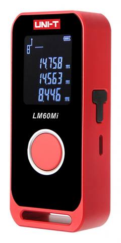UNI-T μίνι laser μετρητής απόστασης LM60Mi, επαναφορτιζόμενος, m/ft/in, 60m