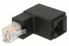 DELOCK αντάπτορας RJ45 86424, CAT 6 UTP, γωνιακός 90°, μαύρος