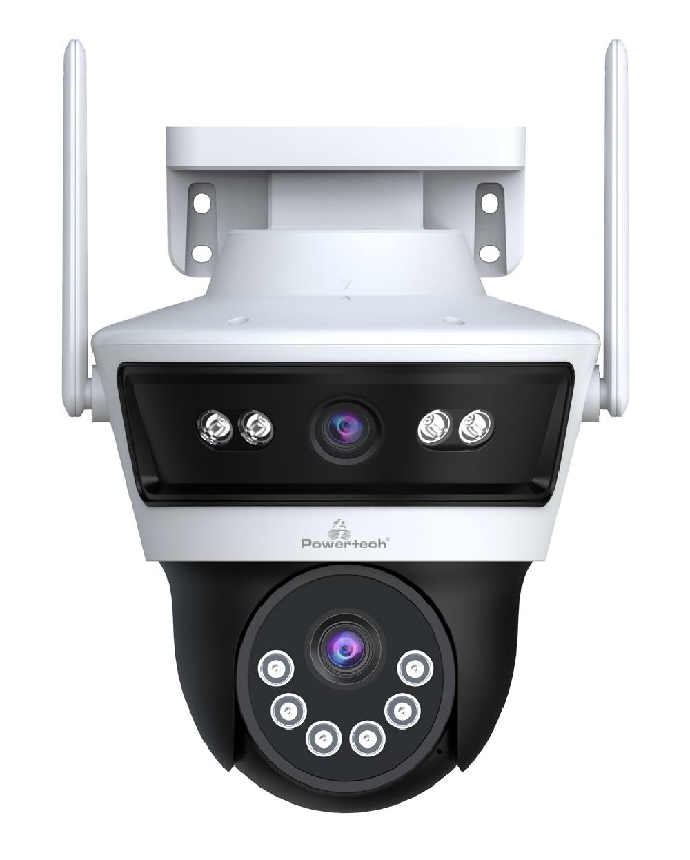 POWERTECH smart κάμερα PT-1340, 3MP, dual lens, WiFi, PTZ, SD, IP65