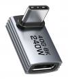 CABLETIME αντάπτορας USB-C CT-OTG42-AG, γωνιακός, USB4, 240W, 40Gbps, 8K, γκρι