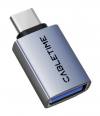 CABLETIME αντάπτορας USB-C σε USB CT-CMAF10-AG, 10Gbps, γκρι