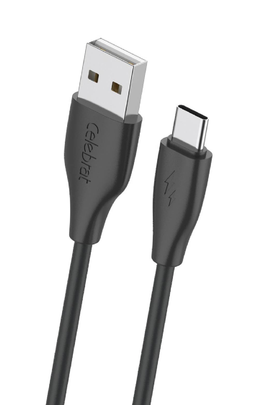 CELEBRAT καλώδιο USB-C σε USB CB-31A, 3A, 480Mbps, 1m, μαύρο