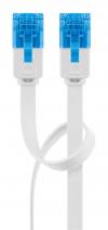GOOBAY καλώδιο δικτύου 96369, CAT 6A U/UTP, flat, 500MHz, Copper, 10m, λευκό