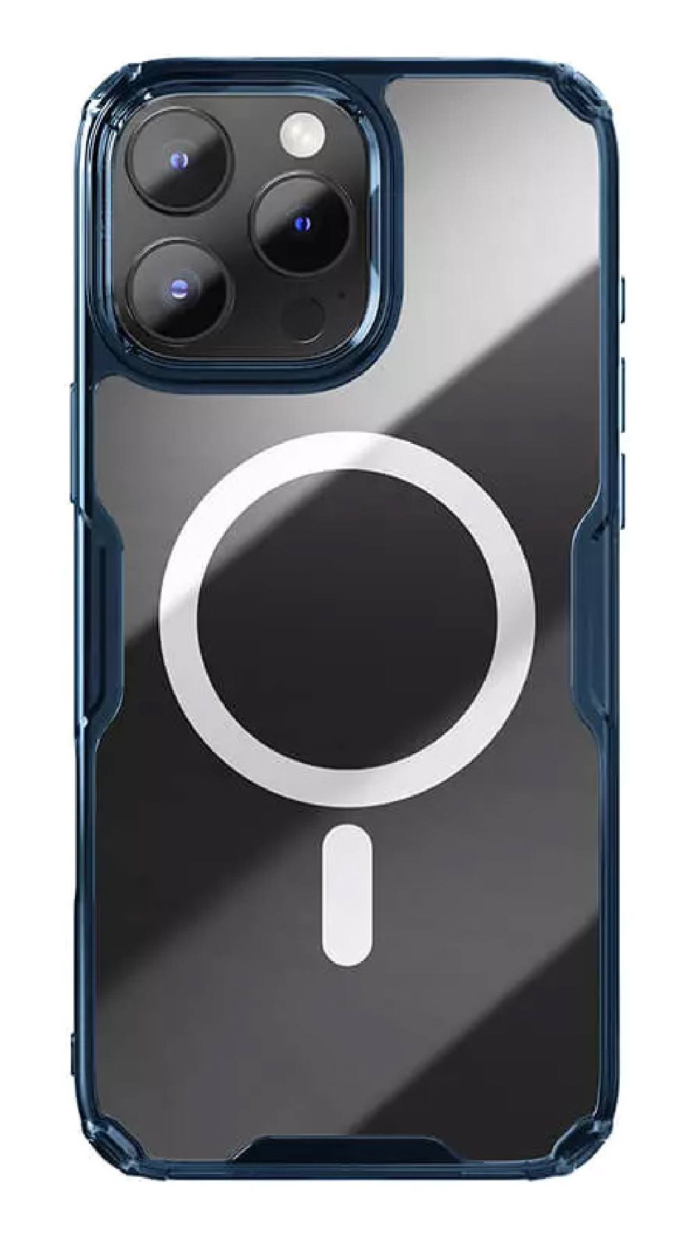 NILLKIN θήκη Nature TPU Pro Magnetic για iPhone 16 Pro, διάφανη-μπλε