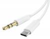 POWERTECH καλώδιο USB-C σε 3.5mm CAB-UC089, 1m, λευκό