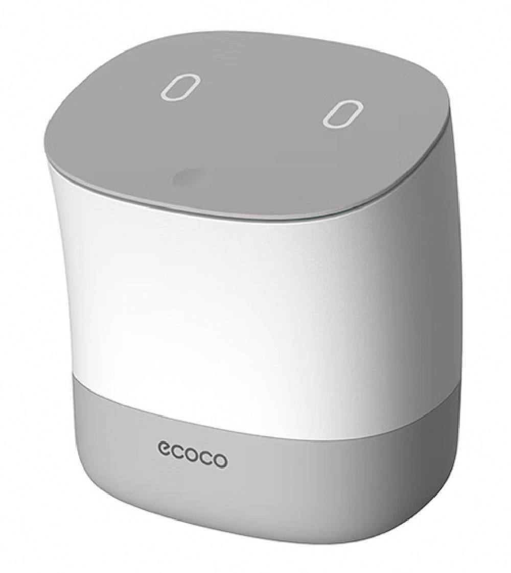 ECOCO μίνι κάδος απορριμμάτων E2241 με σακούλες, επιτραπέζιος, 1.5lt, λευκός