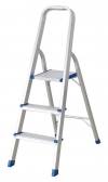 HOME USE σκάλα αλουμινίου HUH-0201 με 2+1 σκαλοπάτια, EN 131, 117.5cm