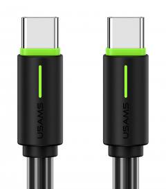 USAMS καλώδιο USB-C US-SJ734, 60W, 480Mbps, 1m, μαύρο