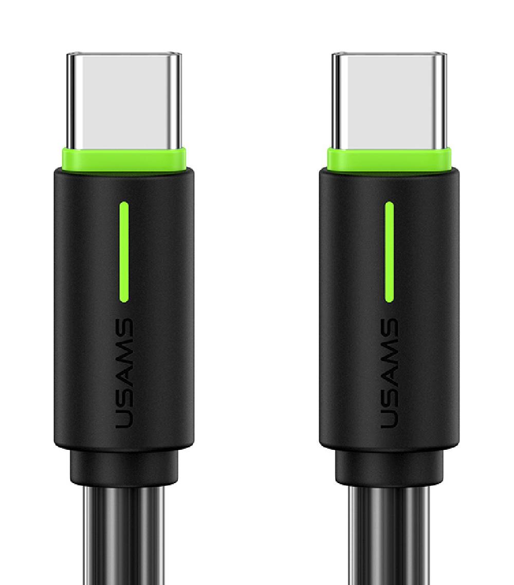 USAMS καλώδιο USB-C US-SJ734, 60W, 480Mbps, 1m, μαύρο
