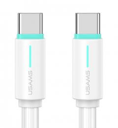 USAMS καλώδιο USB-C US-SJ734, 60W, 480Mbps, 1m, λευκό