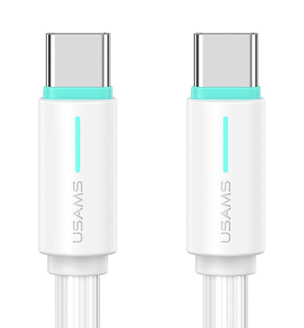 USAMS καλώδιο USB-C US-SJ734, 60W, 480Mbps, 1m, λευκό