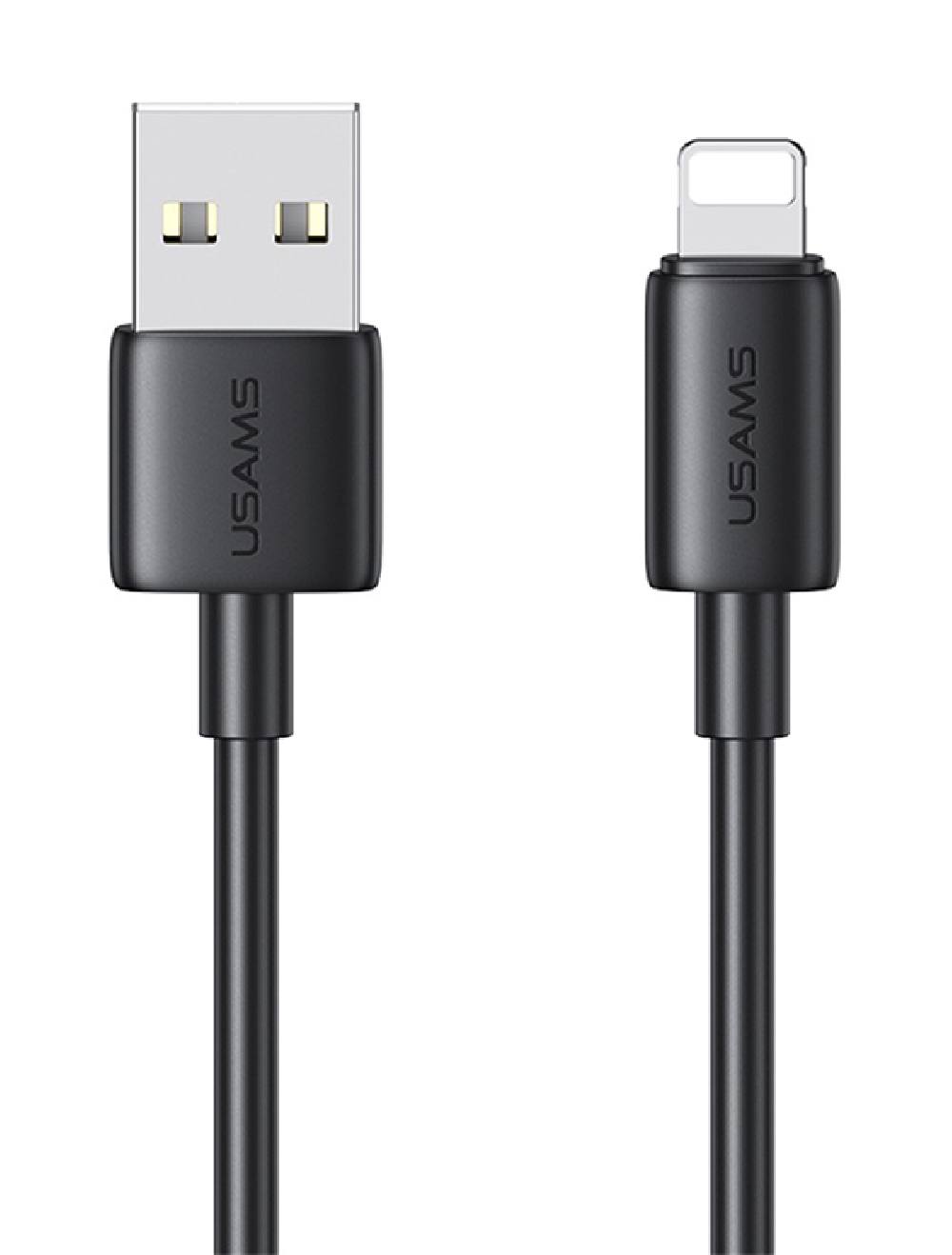 USAMS καλώδιο Lightning σε USB US-SJ709, 2.4A, 480Mbps, 1m, μαύρο