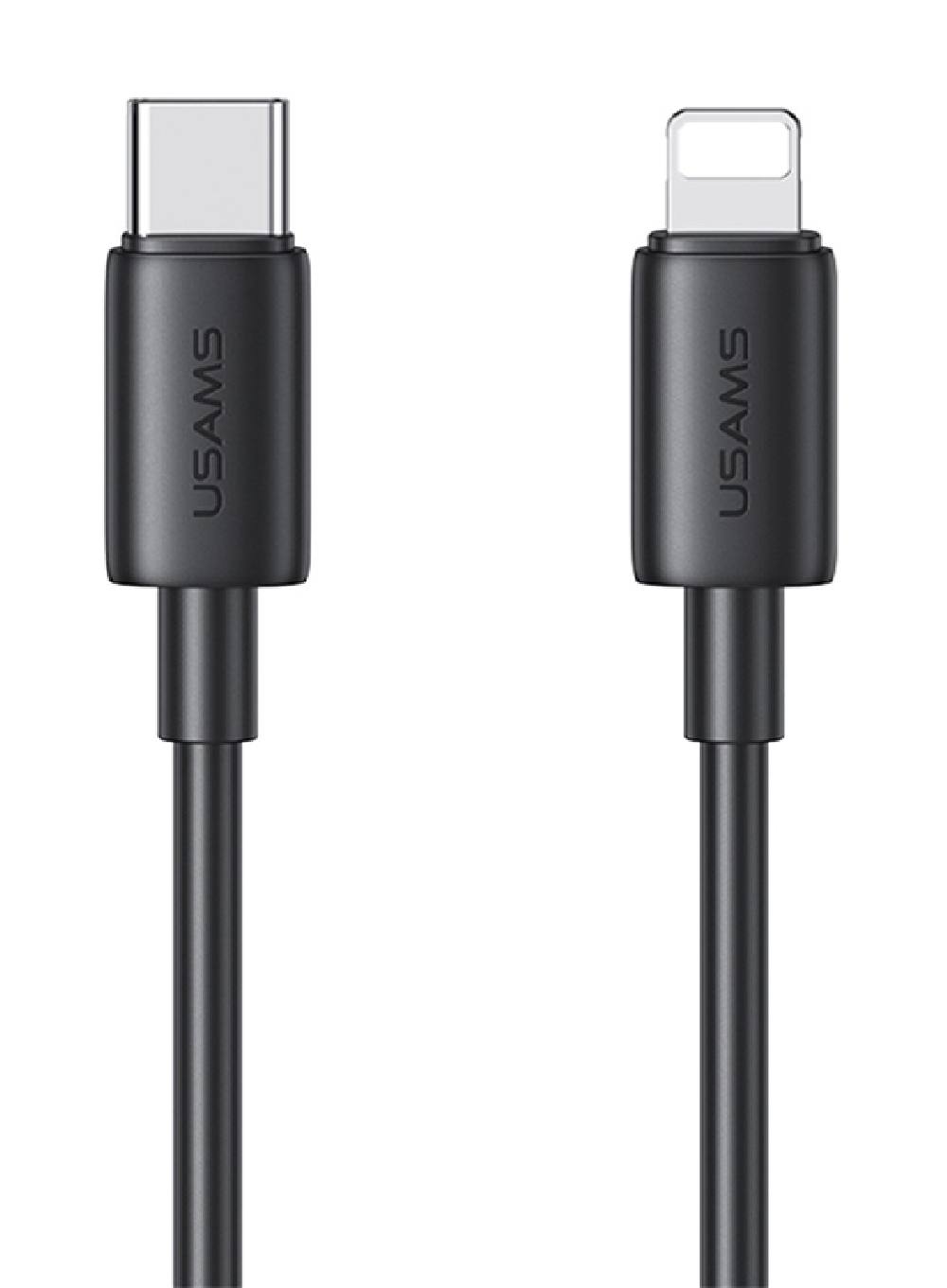 USAMS καλώδιο Lightning σε USB-C US-SJ712, 30W, 480Mbps, 1m, μαύρο
