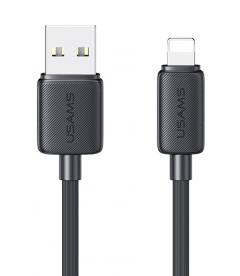 USAMS καλώδιο Lightning σε USB US-SJ689, 2.4A, 480Mbps, 1m, μαύρο